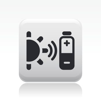 Vector illustration of single isolated biobattery icon