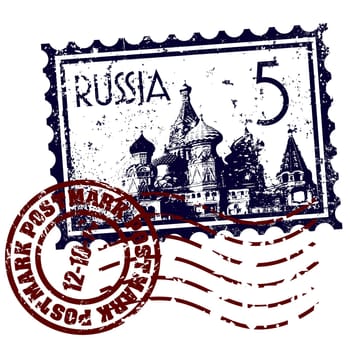 Vector illustration of single isolated Russia icon