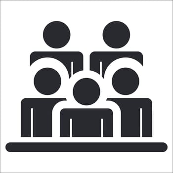 Vector illustration of single isolated people icon