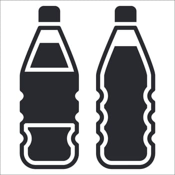 Vector illustration of single isolated bottle icon