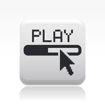 Vector illustration of single isolated player progress icon