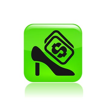 Vector illustration of single isolated shoe icon