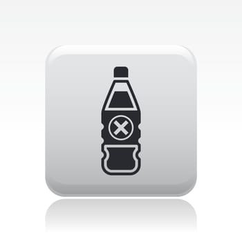 Vector illustration of single isolated danger bottle icon