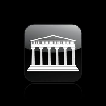 Vector illustration of single isolated temple icon