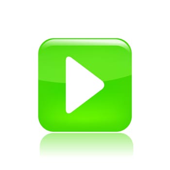 Vector illustration of single isolated play icon