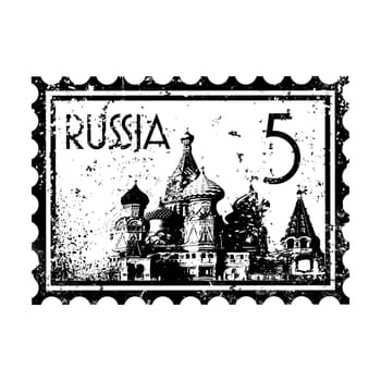 Vector illustration of single isolated Russia icon