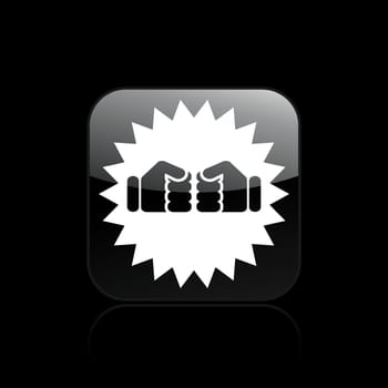 Vector illustration of single isolated boxing icon