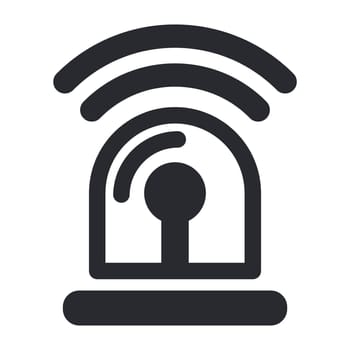 Vector illustration of single isolated siren icon