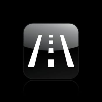 Vector illustration of single isolated road icon
