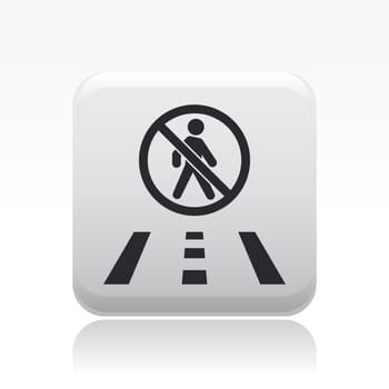 Vector illustration of single isolated road icon