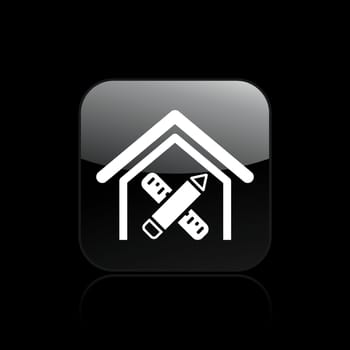 Vector illustration of single isolated pencil icon