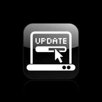 Vector illustration of single isolated update icon
