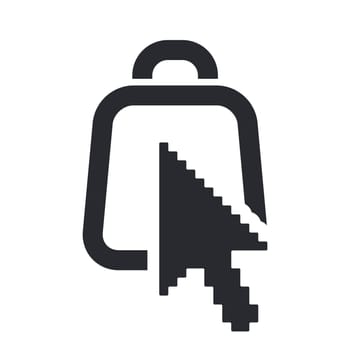 Vector illustration of single isolated bag icon