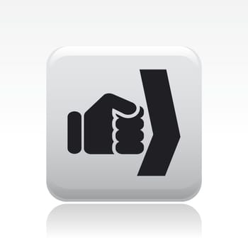 Vector illustration of single isolated fist power icon