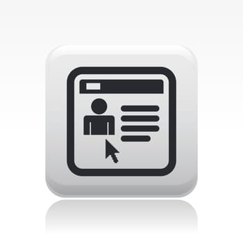 Vector illustration of single isolated profile icon