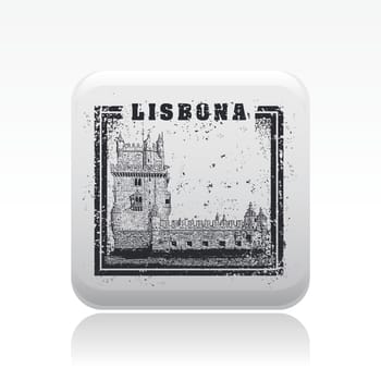 Vector illustration of single isolated Lisbona icon
