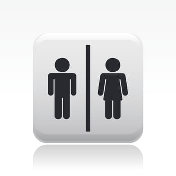 Vector illustration of single isolated WC icon