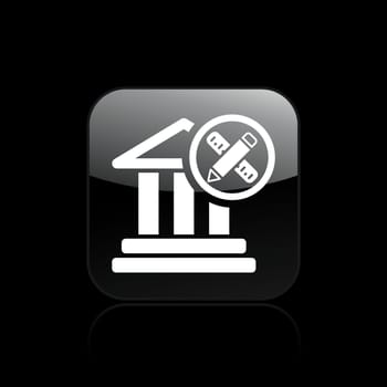 Vector illustration of single isolated temple icon