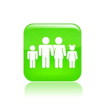 Vector illustration of single isolated family icon