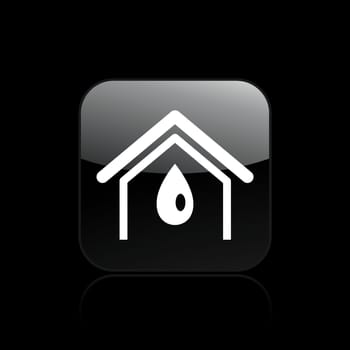 Vector illustration of single isolated drop home icon