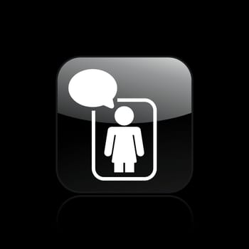 Vector illustration of single isolated chat icon