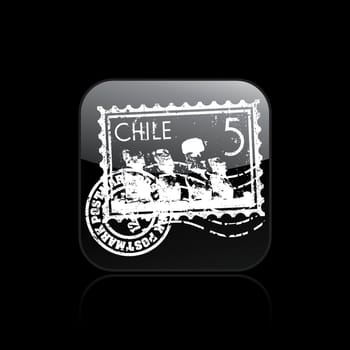Vector illustration of single isolated Chile icon