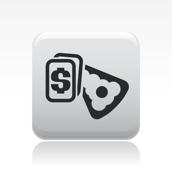 Vector illustration of single isolated cake price icon