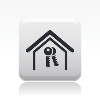 Vector illustration of single isolated home key icon
