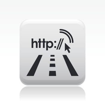 Vector illustration of single isolated navigate road icon