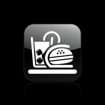 Vector illustration of single isolated fast food icon