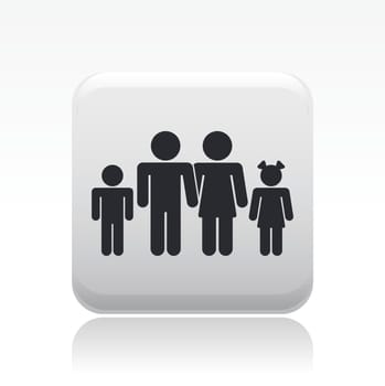 Vector illustration of single isolated family icon