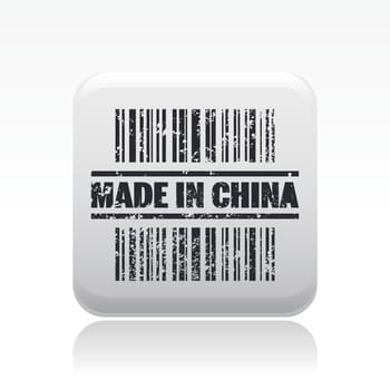 Vector illustration of single isolated made in China icon