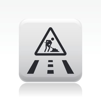 Vector illustration of single isolated work in progress icon