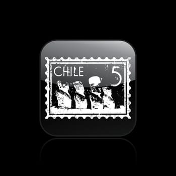 Vector illustration of single isolated Chile icon