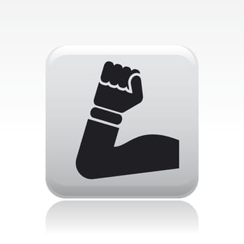 Vector illustration of single isolated muscle icon