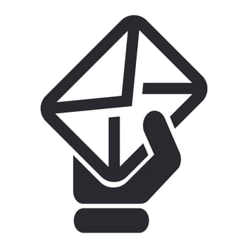 Vector illustration of single isolated mail icon