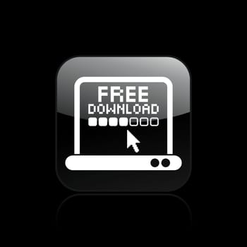 Vector illustration of single isolated free download icon