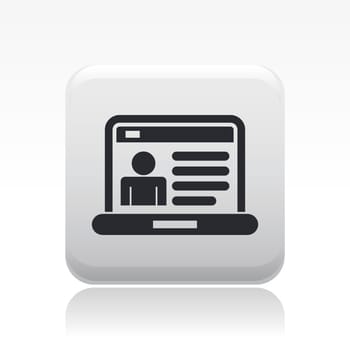 Vector illustration of single isolated web account icon