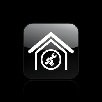 Vector illustration of single isolated adjust home icon