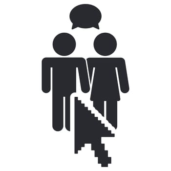 Vector illustration of single isolated chat icon