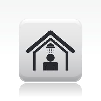 Vector illustration of single isolated shower icon