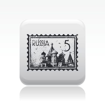 Vector illustration of single isolated Russia icon