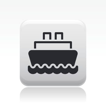 Vector illustration of single isolated boat icon