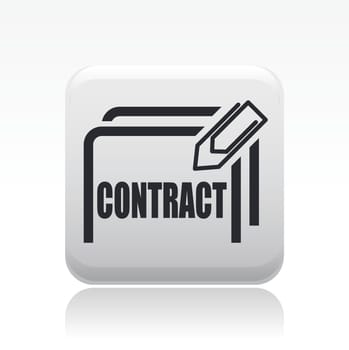 Vector illustration of single isolated contract icon