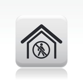 Vector illustration of single isolated access forbidden icon