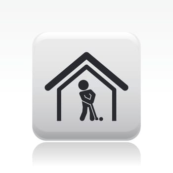 Vector illustration of single isolated golf icon