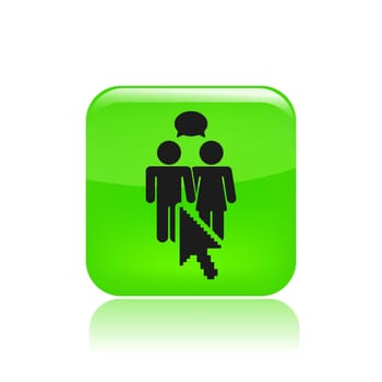 Vector illustration of single isolated web love icon