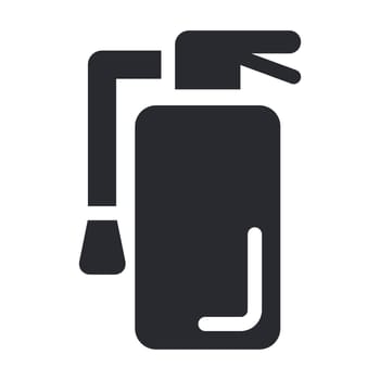 Vector illustration of single isolated extinguisher icon