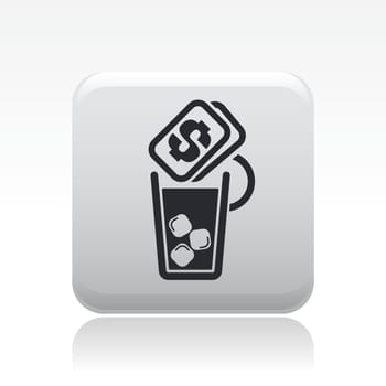 Vector illustration of single isolated cocktail icon