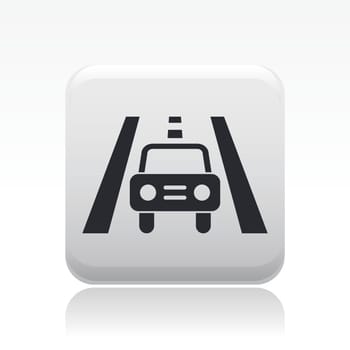 Vector illustration of single isolated road car icon